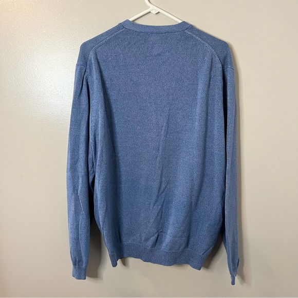 Brooks Brothers Men’s Sweater Blue 100% Pima Cotton Pullover Size Large - Picture 4 of 6